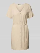 Sukienki - Sukienka mini o luźnym kroju z mieszanki wiskozy i lnu model ‘MYMILO’ - miniaturka - grafika 1