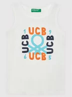 Koszulki dla dziewczynek - United Colors Of Benetton Top 3I1XGH002 Biały Regular Fit - miniaturka - grafika 1