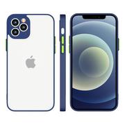 Etui i futerały do telefonów - Milky Case silikonowe elastyczne półprzezroczyste etui do iPhone XS / iPhone X granatowy - miniaturka - grafika 1