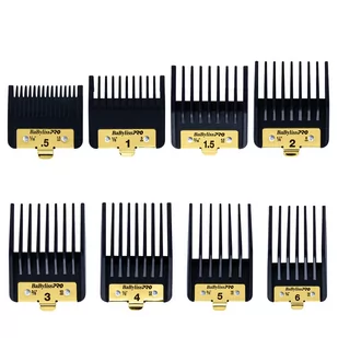 BaByliss PRO, zestaw ekskluzywnych nasadek do maszynek FX8700, 8 szt., ref. FXPCGE - Pozostałe akcesoria fryzjerskie - miniaturka - grafika 1