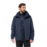 Kurtki męskie - Męska kurtka 3w1 Jack Wolfskin LUNTAL 3IN1 JKT M night blue - M - miniaturka - grafika 1