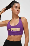 Bielizna sportowa damska - Puma biustonosz sportowy Fit kolor fioletowy - miniaturka - grafika 1