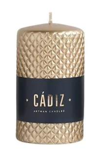 Artman Candles Cadiz - Świeca zapachowa, parafinowa Cadiz WD F17 złoty 1 szt. - Świece - miniaturka - grafika 1