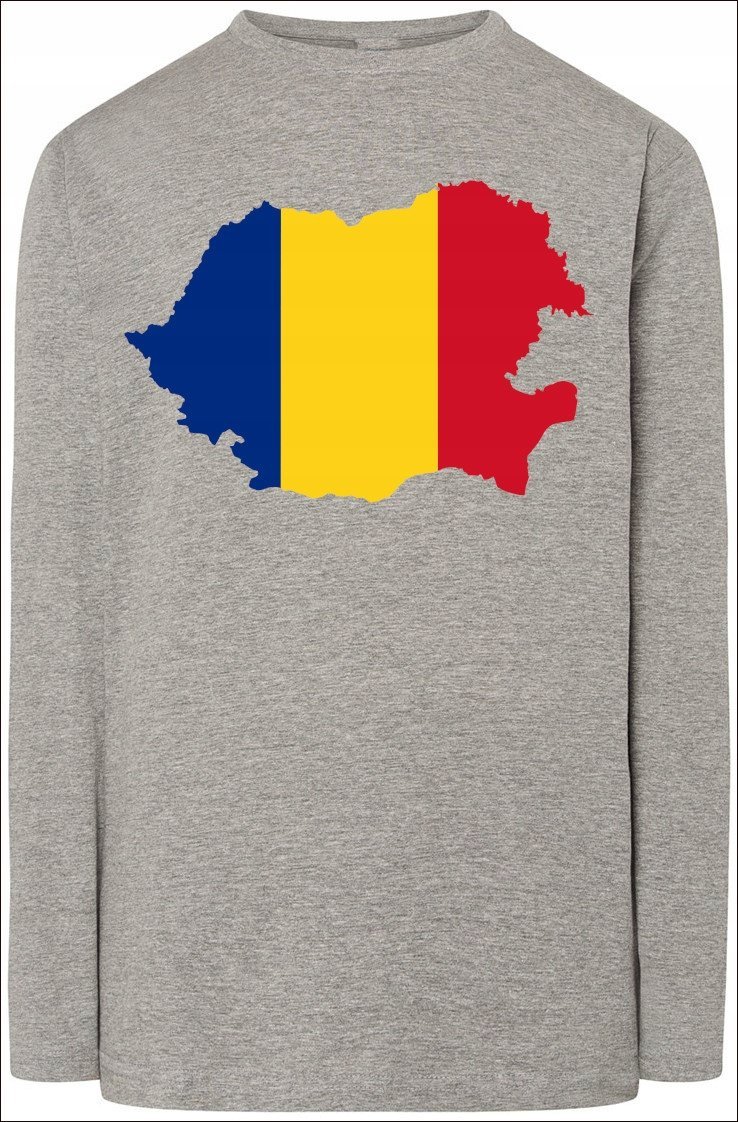 Rumunia Flaga Męska Bluza Longsleeve Nadruk R.S