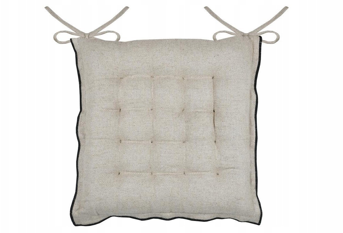 STOF Pikowana poduszka na krzesło, wiązanie, ALINE, 38 x 38 cm