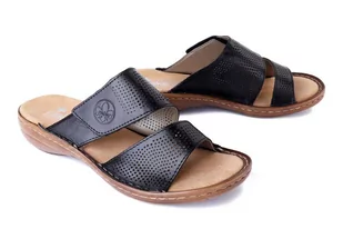 RIEKER 60812-00 black, klapki damskie - Rieker - Klapki i japonki damskie - miniaturka - grafika 1
