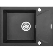 Zlewozmywaki - Deante Zlewozmywak 1-komorowy z krótkim ociekaczem grafitowy Deante ZQJ 211A) - miniaturka - grafika 1