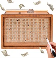 Skarbonki - Skarbonka drewniana z licznikiem do zakreślania 20x14cm zestaw - miniaturka - grafika 1