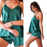 Piżamy damskie - Piżama Komplet Satynowy Dkaren Karen Zielony 3XL - miniaturka - grafika 1
