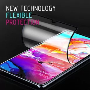 Crong 7D Nano Flexible Glass - Szkło hybrydowe 9H na cały ekran Samsung Galaxy A70 - Szkła hartowane na telefon - miniaturka - grafika 4