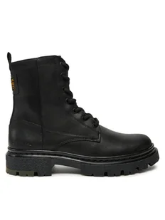 G-Star Raw Trapery Kafey Biker High W D26643 Czarny - Botki damskie - miniaturka - grafika 1