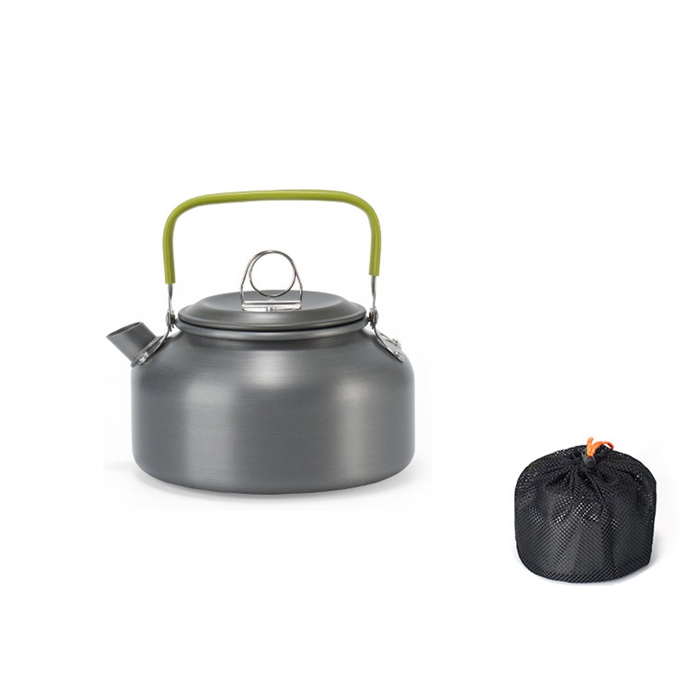 Czajnik outdoorowy, lekki czajnik, czajnik ze stopu aluminium, czajnik, czajnik z uchwytem zapobiegającym oparzeniom, kempingowy czajnik do kawy, przenośny dzbanek do herbaty, dzbanek do herbaty, czajnik piknikowy, czajnik, akcesorium do gotowania