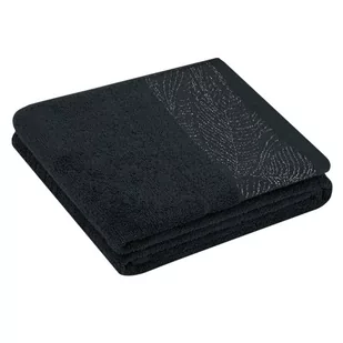 AmeliaHome, Ręcznik Bellis, czarny, 70x130 cm - Ręczniki - miniaturka - grafika 1