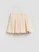 Sukienki i spódniczki dla dziewczynek - Reserved - Spódnico-szorty z wiskozą - kremowy - miniaturka - grafika 1