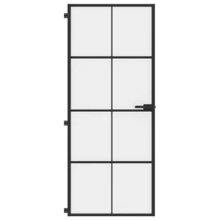 Drzwi wewnętrzne, czarne, 83x201,5 cm, szkło i aluminium 8721012119796 - Drzwi wewnętrzne - miniaturka - grafika 4