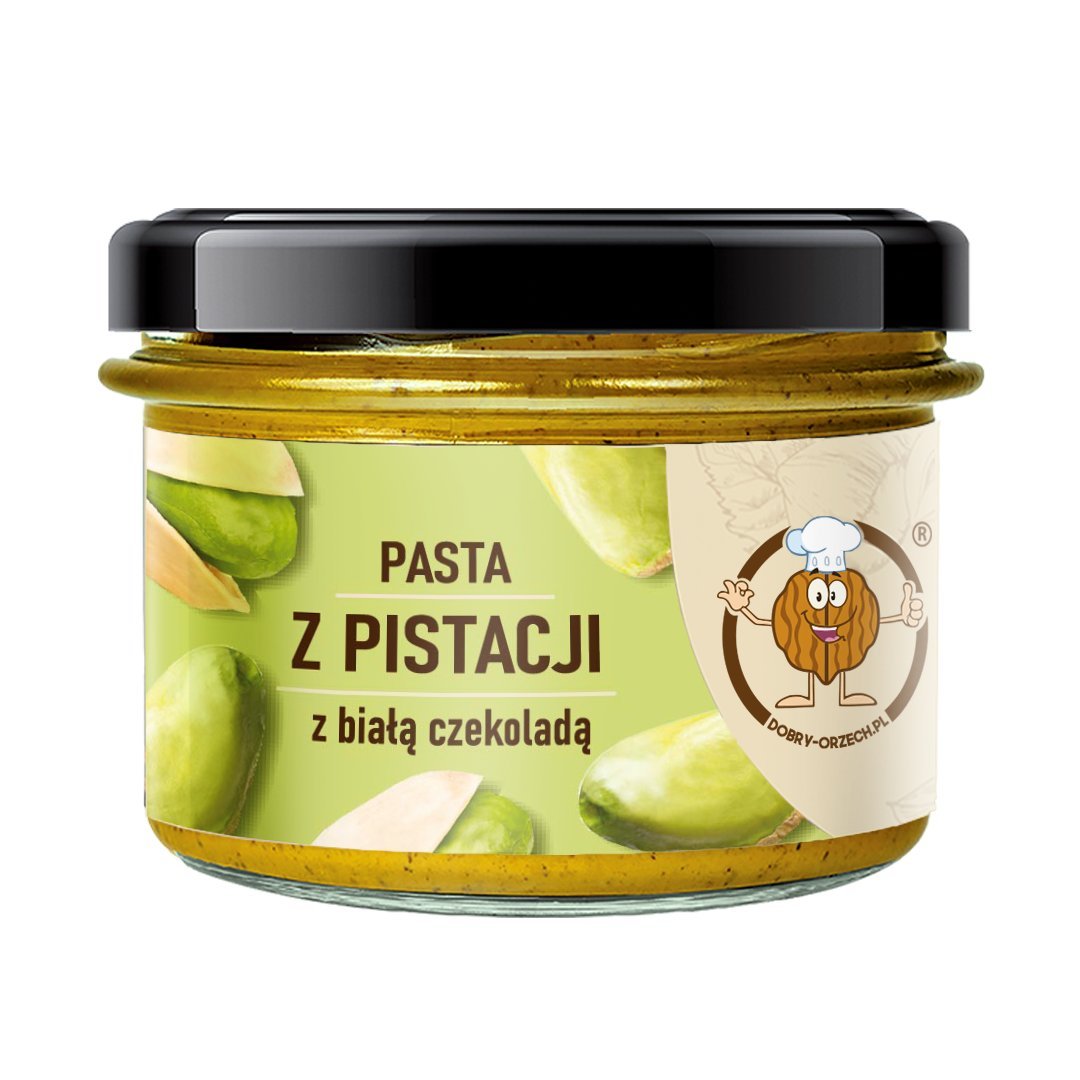 PASTA Z PISTACJI Z BIAŁĄ CZEKOLADĄ 180g