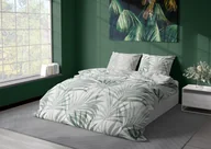 Pościel - FARO Pościel satyna bawełniana premium 140x200+70x90 cm Milagro Verde Palmy - miniaturka - grafika 1