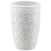 Mydelniczki i dozowniki mydła - Kubek łazienkowy z wytłoczeniami Lavia biały - miniaturka - grafika 1