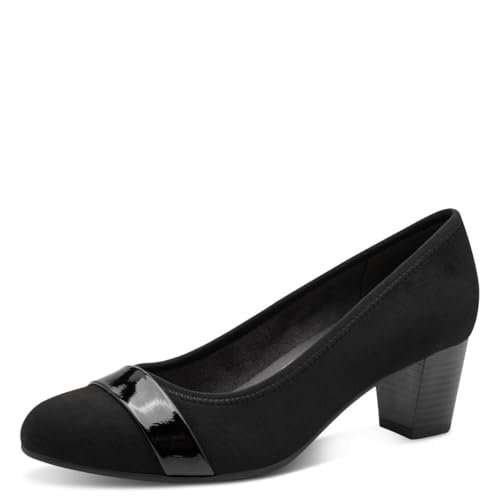 Jana Damskie wegańskie czółenka, BLK/BLK Patent, 40 EU, Blk Blk Patent, 40 EU