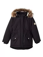 Kurtki i płaszcze dla dziewczynek - NAME IT Girl's NKFMACE Parka Jacket PB FO kurtka, czarna, 116, czarny, 116 cm - miniaturka - grafika 1
