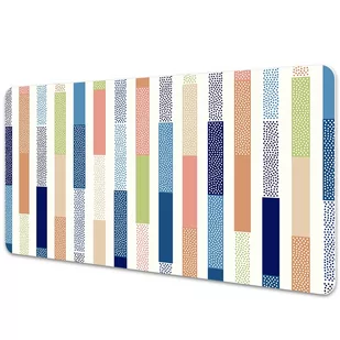 Mata z nadrukiem na biurko Kolorowe paski 90x45 cm - Podkładki na biurko - miniaturka - grafika 1