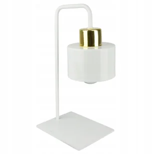 Lampa Nocna Stołowa Roller Biała Złota 370-L1 - Lampy stojące - miniaturka - grafika 1