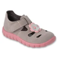 Buty dla dziewczynek - Befado obuwie dziecięce 535P004 szare - miniaturka - grafika 1