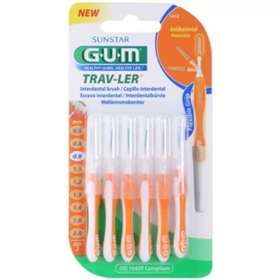 Gum Butler Trav-Ler szczoteczki międzyzębowe 6 szt 0,9 mm - Szczoteczki międzyzębowe - miniaturka - grafika 1