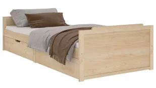 Drewniane łózko dla chłopca z szufladami 90x200 S6-K56 - Łóżka dla dzieci i młodzieży - miniaturka - grafika 1