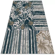 Dywany - Modny winylowy dywan Kwiaty i linie 120x180 cm - miniaturka - grafika 1