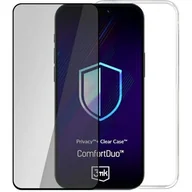 Etui i futerały do telefonów - Etui 3MK ComfortDuo Privacy do Apple iPhone 16e Przezroczysty + szkło hartowane - miniaturka - grafika 1