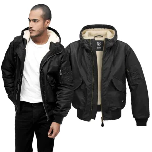 Kurtka Brandit CWU Hooded Black - Odzież taktyczna i umundurowanie - miniaturka - grafika 1