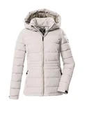 Płaszcze damskie - killtec Kobiety Pikowana kurtka/płaszcz o puchowym wyglądzie z kapturem KOW 10 WMN QLTD JCKT, weißer Sand, 48, 43302-000 - miniaturka - grafika 1