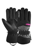 Rękawiczki - Reusch Damskie rękawiczki na palce jasne R-TEX® XT z izolacją PRIMALOFT® 771 blck/blck melang/pink glo, 7 - miniaturka - grafika 1
