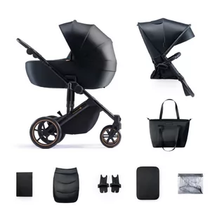 Kinderkraft, Prime 2, wózek wielofunkcyjny, 2w1, Venezian Black - Wózki dziecięce - miniaturka - grafika 1