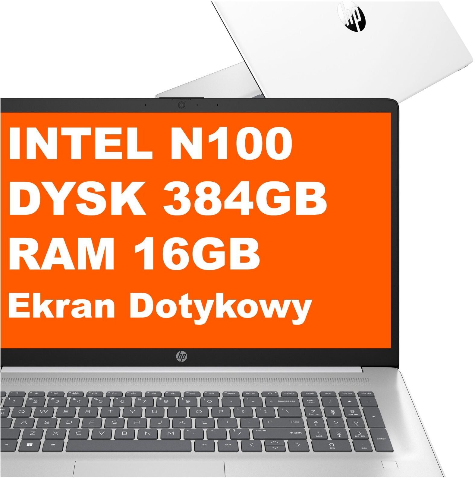 HP 17-cn3141ds BK1C0UA Intel N100 384GB 16GB Intel UHD Graphics HD+ Win 11 Dotyk Biały