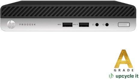 Komputer Lenovo Mini PC upcycle it HP ProDesk 400 G4 DM Refurbished A Intel Core i5 i5-8500T 8 GB DDR4-SDRAM 256 GB SSD Windows 11 Pro czarny, srebrny DESK-400G4-A002