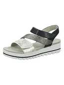 Sandały damskie - Jana Sandały damskie 8-8-28264-28, szerokość H, rozmiar: EU, Navy Comb, 37 eu - miniaturka - grafika 1