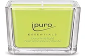 Świece - ipuro - Dekoracyjna świeca zapachowa Ipuro lime light – minimalistyczne i purystyczne świece zapachowe w szkle – intensywne świece zapachowe z nutami kwiatowymi – stylowa świeca 125 g - miniaturka - grafika 1