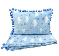 Koce i narzuty dla dzieci - 100 x 120 Komplet Kocyk Poduszka Chmurki świecący w ciemności - miniaturka - grafika 1