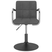 Fotele i krzesła biurowe - vidaXL Obrotowe krzesło biurowe, ciemnoszare, tapicerowane aksamitem! 334607 - miniaturka - grafika 1