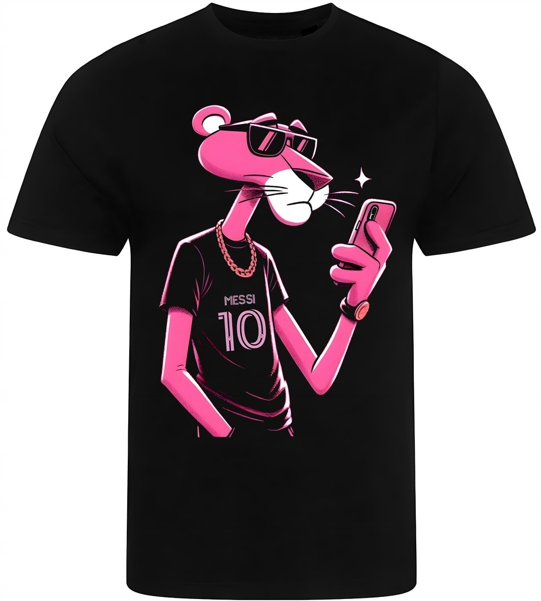 KOSZULKA MĘSKA NADRUK ŚMIESZNA RÓŻOWA PANTERA PREZENT PREMIUM S