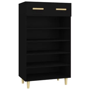 Lumarko Szafka na buty, czarna, 60x35x105 cm, materiał drewnopochodny - Szafki na buty - miniaturka - grafika 3
