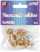 Dekoratorstwo - Dzwoneczki Ozdobne Dzw-3197 Złote I Srebrne 1,3cm,op. 12szt. Aliga - miniaturka - grafika 1
