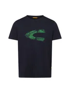 Koszulki męskie - Camel Active Koszulka męska Mężczyźni Bawełna niebieski wzorzysty, M - miniaturka - grafika 1