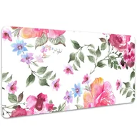 Podkładki na biurko - Mata ochronna z nadrukiem Akwarela Róże 100x50 cm, Dywanomat - miniaturka - grafika 1