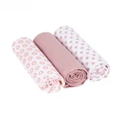 Pieluchy - LÄSSIG Koc 85x85 Little Chums Star jasnoróżowy - miniaturka - grafika 1