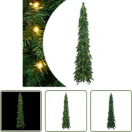 Choinki - The Living Store Sztuczna choinka z oświetleniem 130 LED 210 cm - miniaturka - grafika 1
