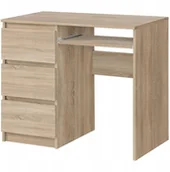 Biurka - Biurko 3 szuflady lewe Sonoma - miniaturka - grafika 1