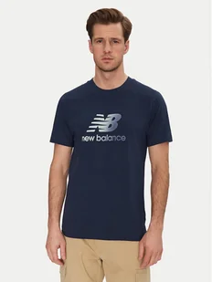 New Balance T-Shirt MT51503 Niebieski Regular Fit - Koszulki męskie - miniaturka - grafika 1